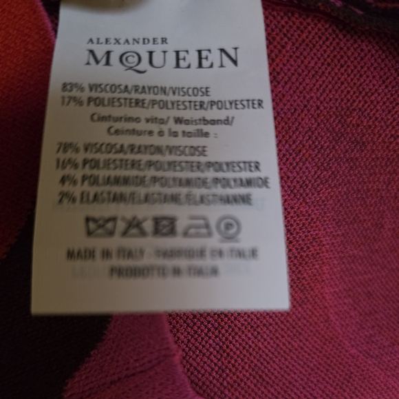 Alexander McQueen Floral Scuba Pencil Skirt Size S - Picture 10 of 10